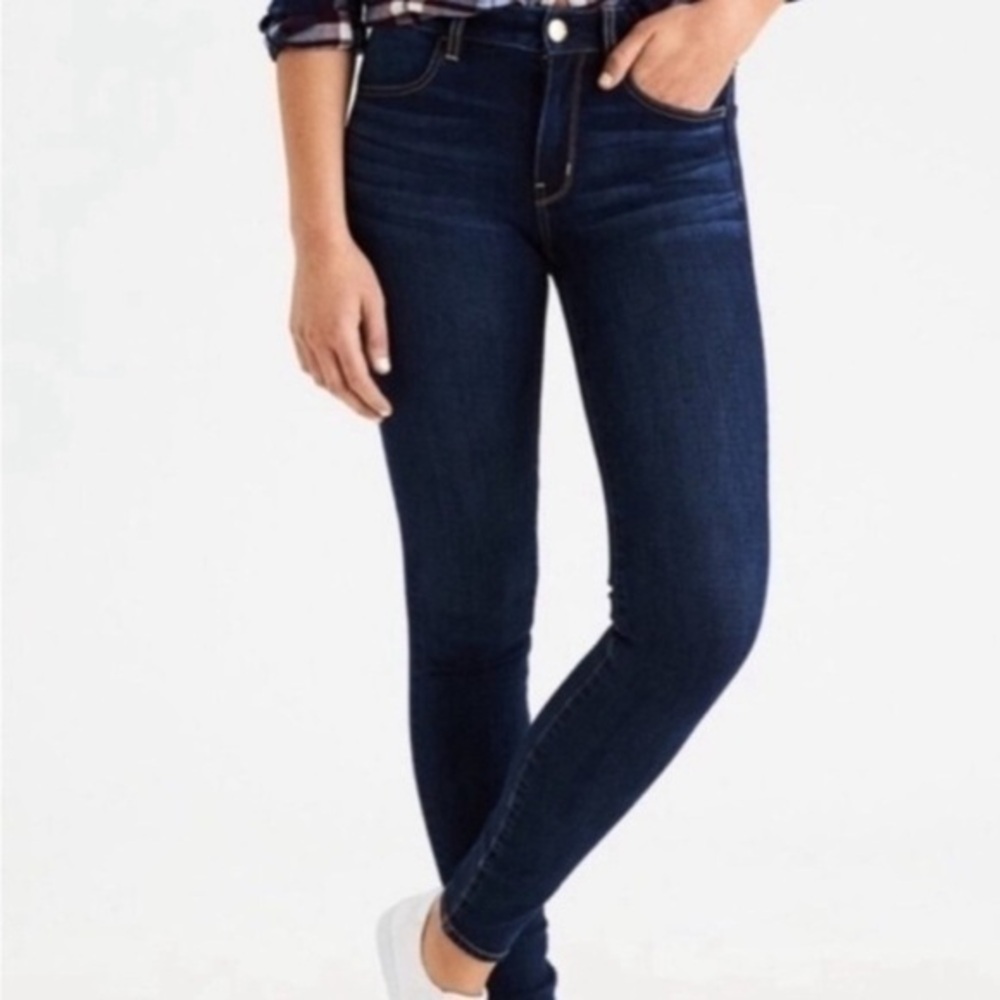 American Eagle Dark Wash Skinny Jeans 4 Short